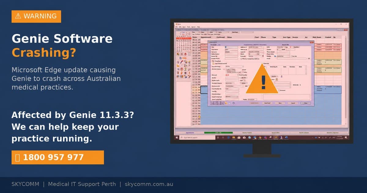 Genie 11.3.3 Pulled After Crash Reports โ What Perth Practices Need to Know
